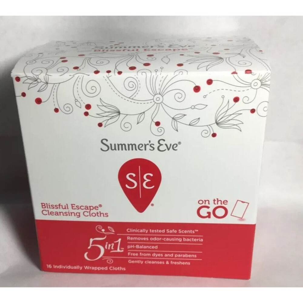Summer's Eve Blissful Escape Personal Cloths 16 Individually Wrapped Cloths 2 Pk